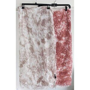 New with Tags - Bundle of 2 Steve Madden Tie Dye Crinkle Scarves/Wrap Swim Cover